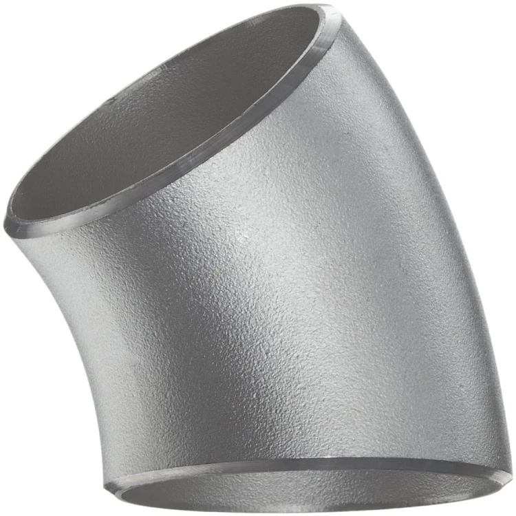 Cot din oțel inoxidabil rezistent la acid fără sudură 45° 1,5D (Typ 3) DN65 76,1 mm x 2,9 mm material 1.4541 / 321